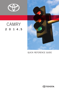 2014 Toyota Camry Quick Reference Guide through Dec 2013 Prod